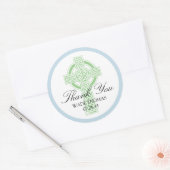 CROSS《キリスト教》洗礼式や命名式、シャワーまたは最初のコミュニティ ラウンドシール (封筒)