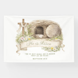 Cross and Tomb | Resurrection Day 横断幕