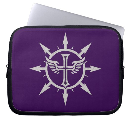 "Cross and Wings Emblem" Electronics Bag ラップトップスリーブ (正面)