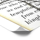 Cross Behind the Lors祈りの言葉。 ポスター (角)