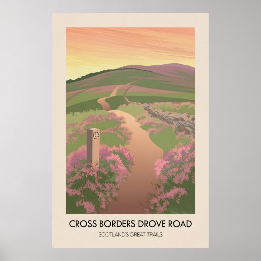 Cross Borders Drove Road Scotlands Great Trails ポスター (正面)