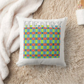 Cross Button Personalized Throw Pillow クッション (ブランケット)
