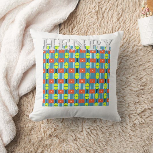 Cross Button Personalized Throw Pillow クッション (ブランケット)