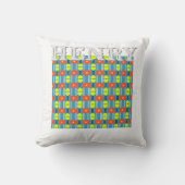 Cross Button Personalized Throw Pillow クッション (正面)