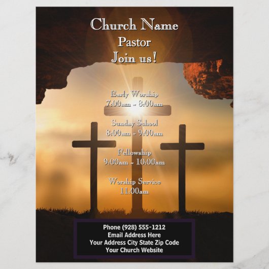Cross Calvary Easter, Join Us Services チラシ (正面)