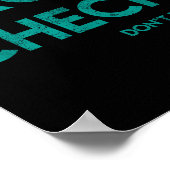 Cross Check. Don't Blow It Funny Quote Flight Atte ポスター (角)