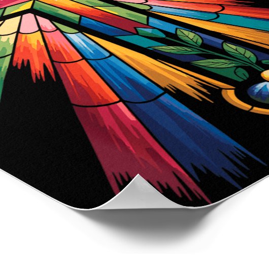 Cross Colorful Christian Religous  ポスター (角)