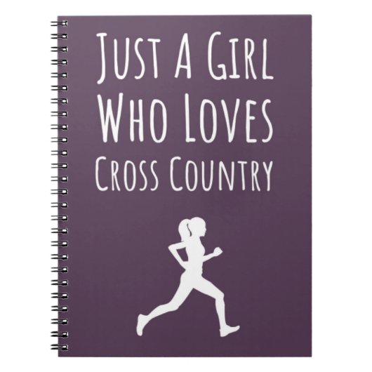 Cross Country Girls Gifts Running Runner For Kids ノートブック (正面)