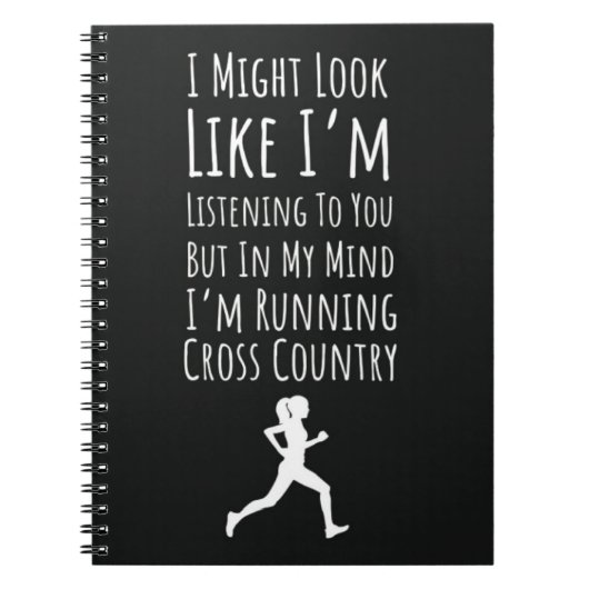 Cross Country Ornaments Running Runner Team XC ノートブック (正面)