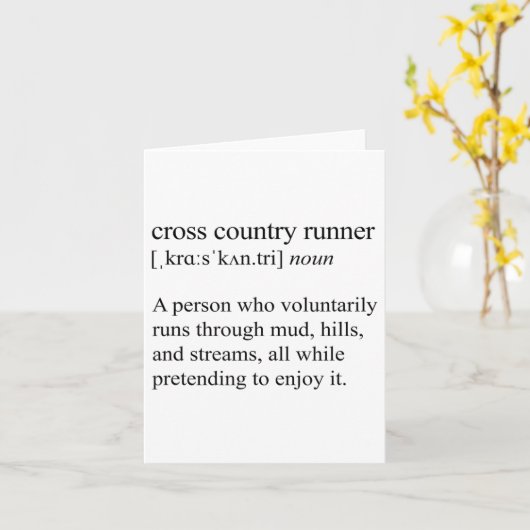 Cross Country Runner Definition, Xc Running  カード (黄色い花)