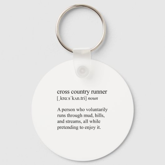 Cross Country Runner Definition, Xc Running  キーホルダー (正面)