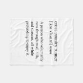 Cross Country Runner Definition, Xc Running フリースブランケット (正面(横))