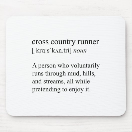 Cross Country Runner Definition, Xc Running  マウスパッド (正面)