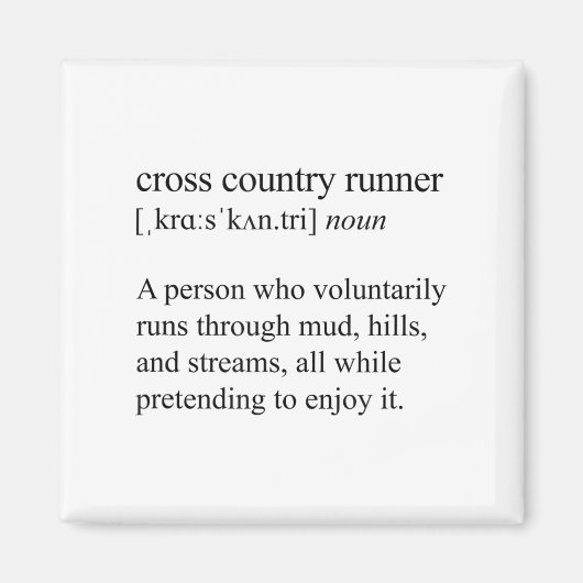 Cross Country Runner Definition, Xc Running マグネット (正面)