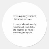 Cross Country Runner Definition, Xc Running  ラウンドシール (正面)