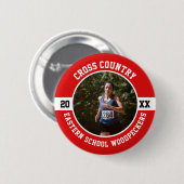 Cross Country Runner Running XC Sports Team Custom 缶バッジ (正面&裏面)