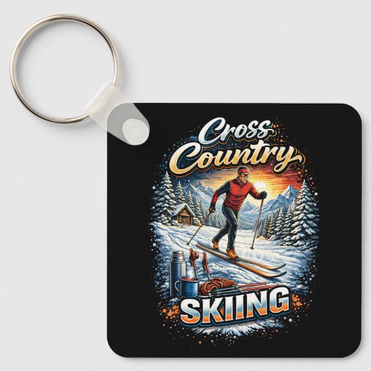 Cross Country Skiing キーホルダー (正面)