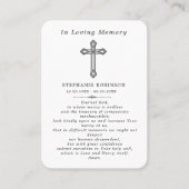 Cross Divine Mercy Jesus Funeral Prayer Card 名刺 (正面)