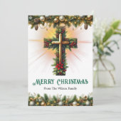 Cross Draped in Christmas Garland, Greeting Cards シーズンカード (スタンド正面)