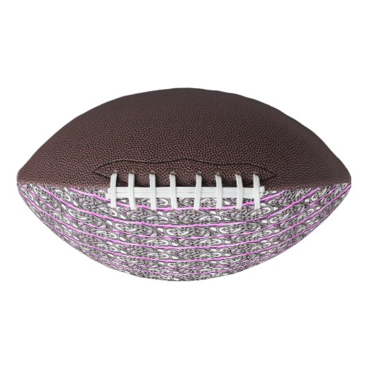 Cross Filigree Design Purple Silver Pattern アメリカンフットボール (正面)