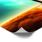 Cross in Fiery Clouds Spacescapeポスター ポスター (角)