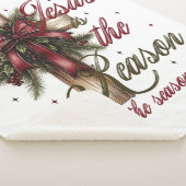 Cross Jesus Is The Reason For The Season シェルパブランケット (3/4)