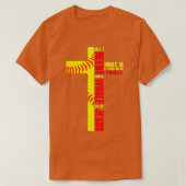 Cross Jesus Softball Baseball Believer Tシャツ (デザイン正面)