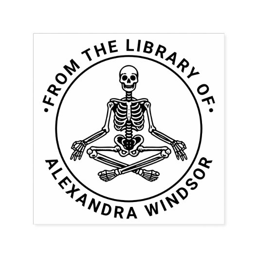 Cross Legedのめい想Skeleton Libraryブック名 セルフインキングスタンプ (デザイン)