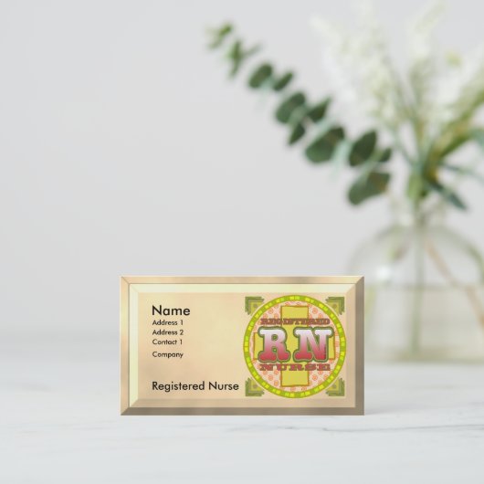 Cross Letters RNナース 名刺 (スタンド正面)