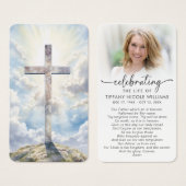 Cross Lord's Prayer Celebration of Life Photo Card (正面&裏面)