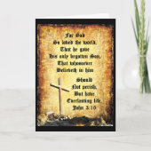 Cross & Manger with John 3vs16 カード (正面)