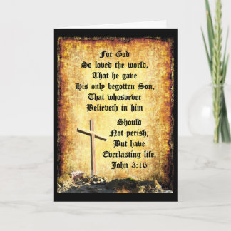 Cross & Manger with John 3vs16 カード