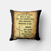 Cross & Manger with John 3vs16 クッション (裏面)