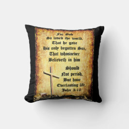 Cross & Manger with John 3vs16 クッション