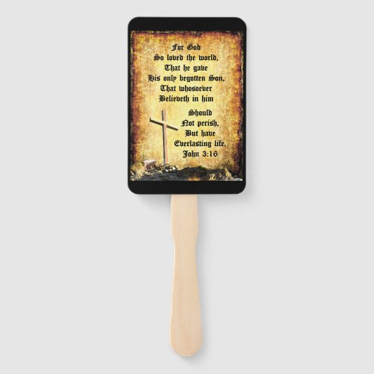 Cross & Manger with John 3vs16 ハンドファン (裏面)