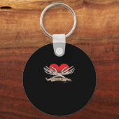 Cross Myハート（死への希望） - Skeleton Hands Hear キーホルダー (正面)