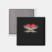 Cross Myハート（死への希望） - Skeleton Hands Hear マグネット (正面/裏面)