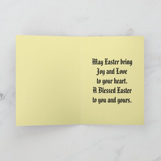 Cross Of Flowers Easter Greeting Card カード (内部)