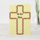 Cross Of Flowers Easter Greeting Card カード (正面)