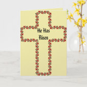 Cross Of Flowers Easter Greeting Card カード (黄色い花)