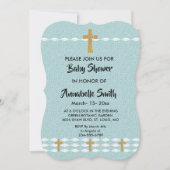 Cross of Lightイエスキリスト赤ちゃんシャワー 招待状 (正面)