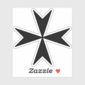 Cross Of Malta (black) シール (シート)