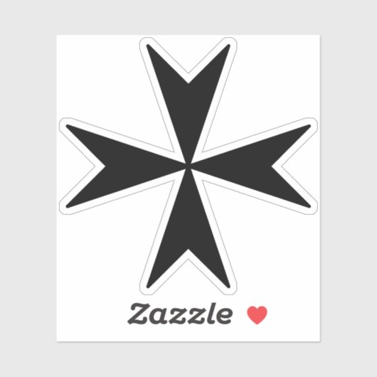Cross Of Malta (black) シール (シート)