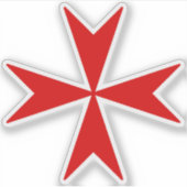 Cross Of Malta (red) シール (正面)