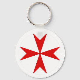 Cross Of Malta v2 (白の赤) キーホルダー