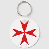 Cross Of Malta v2 (白の赤) キーホルダー (裏面)