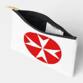 Cross Of Malta v2 （赤の上に白） アクセサリーポーチ (見開き)
