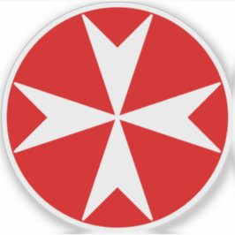 Cross Of Malta v2 （赤の上に白） シール