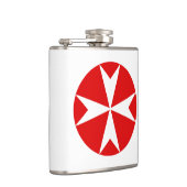Cross Of Malta v2 （赤の上に白） フラスク (右)