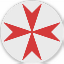 Cross Of Malta v2 (red on white) シール